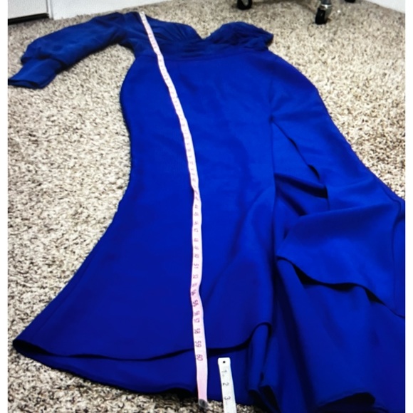 ELLE ZEITOUNE ONE SHOULDER GOWN ROYAL BLUE - Picture 6 of 7